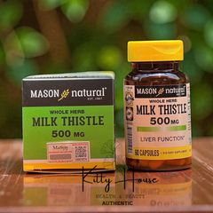 Viên Uống Hỗ Trợ Thải Độc Gan Mason Natural Milk Thistle 500mg - Bổ Gan, Giải Độc, 60 Viên Dành Cho Người Lớn