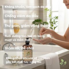Dầu Gội Thảo Dược Hoa Nhài Lam Mộc - Giảm Gãy Rụng, Tóc Suôn Mượt Tự Nhiên, Không Silicone, Không Paraben, Duy Trì Độ Khỏe Cho Tóc
