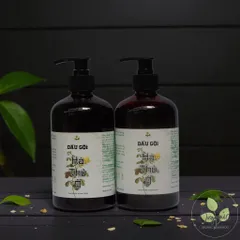 Dầu Gội Thảo Dược Hà Thủ Ô Lam Mộc | Organic Shampoo Không Silicone & Paraben, Kích Thích Mọc Tóc, Giảm Rụng & Dưỡng Mượt Tóc