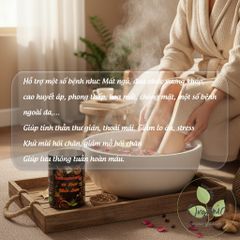 Muối Ngâm Chân Thảo Dược 25 Loại - Thải Độc, Thư Giãn, Ngủ Ngon 500g | Lam Mộc Organic & Shampoo