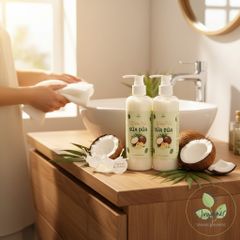 Dầu Xả Sữa Dừa Lam Mộc - Phục Hồi Tóc Hư Tổn, Dưỡng Tóc Suôn Mượt Tự Nhiên, An Toàn Cho Mọi Loại Tóc