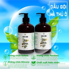 Combo Dầu Gội Hà Thủ Ô & Dầu Xả Sữa Dừa Lam Mộc - Chăm Sóc Tóc Tự Nhiên, Giảm Gãy Rụng, An Toàn, Không Silicone, Phục Hồi Tóc Hư Tổn