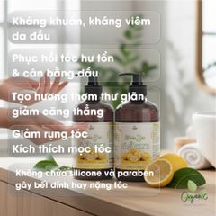 Dầu Gội Thảo Dược Sả Chanh Lam Mộc - Làm Sạch Da Đầu, Giảm Gàu, Nuôi Dưỡng Tóc Khỏe Mạnh, An Toàn Cho Nam Nữ