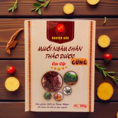 Muối Ngâm Chân Thảo Dược Gừng Cao Cấp - Giảm Đau Nhức Xương Khớp, Thư Giãn, Nguyên Liệu Thiên Nhiên, 500g