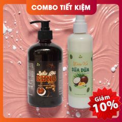 Combo Dầu Gội Gừng & Dầu Xả Sữa Dừa Lam Mộc – Chăm Sóc Tóc Hư Tổn, Giảm Rụng, Kích Mọc Tóc Khỏe Mạnh, An Toàn Cho Da Đầu Nhạy Cảm