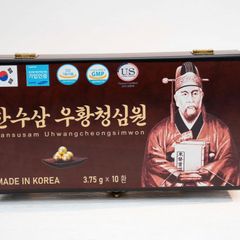 An Cung Ngưu Hoàng Hoàn Hansusam Uhwangcheongsimwon Hàn Quốc 10 Viên - Giúp Bồi Bổ Sức Khỏe và Phòng Chống Tai Biến