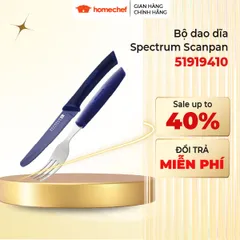 Bộ dao dĩa Scanpan Spectrum Nhiều Màu Sắc - Chất Lượng Đan Mạch, Thiết Kế Chống Dính, Dễ Dàng Vệ Sinh, Phù Hợp Mọi Bữa Ăn