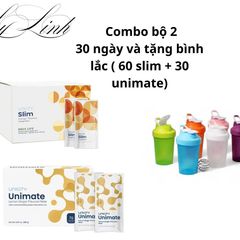 Combo Giảm Cân Unicity - Bộ 2 Slim Unicity & Unimate Hỗ Trợ Đốt Mỡ & Tăng Cường Năng Lượng, Thải Độc Cơ Thể
