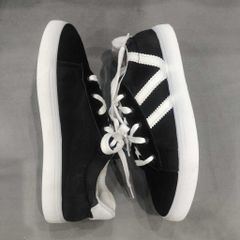 Giày thể thao nam mã 034 - Sneakers đen dây trắng phong cách trẻ trung, dễ phối đồ - Hot trend thời trang nam