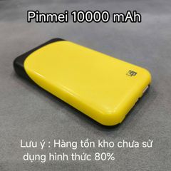 Pin Sạc Dự Phòng PINMEI 10000mAh - Fullbox Siêu Rẻ 10W, Nhỏ Gọn, Chống Quá Tải, Dung Lượng Cao, Phù Hợp Điện Thoại Dòng Thấp