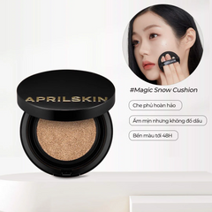 Phấn Nước Aprilskin Hero Cushion SPF50+ PA ++++ 12g - Trang Điểm Dưỡng Ẩm, Che Phủ Khuyết Điểm, Sản Phẩm Hàn Quốc Tươi Mới