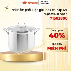 Nồi Luộc Gà Inox 304 Cao Cấp Scanpan Impact 24cm 7.2L - Dùng Bếp Từ, Máy Rửa Bát, Hàng Chính Hãng, Thiết Kế Sang Trọng