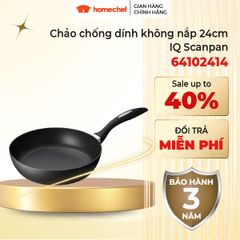 Chảo Chống Dính Scanpan IQ 24cm - Dùng Cho Bếp Từ, Bếp Gas, Bảo Hành 3 Năm - Dụng Cụ Nấu Nướng An Toàn, Thoải Mái