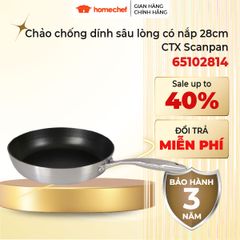 Chảo Chống Dính Scanpan CTX 28cm 7 Lớp - Hàng Chính Hãng, Bền Bỉ, An Toàn Cho Sức Khỏe, Dùng Cho Bếp Từ, Bảo Hành 3 Năm