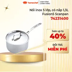 Nồi Inox Đáy Liền Scanpan Fusion 5 Lớp 1.3L/14cm - Dùng Bếp Từ, Chịu Nhiệt, Dễ Vệ Sinh | Hàng Chính Hãng Denmark