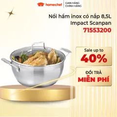 Nồi Hầm Inox 304 Scanpan Impact 32cm 8.5L - Dùng Bếp Từ và Máy Rửa Bát, Hàng Chính Hãng, Thiết Kế Sang Trọng