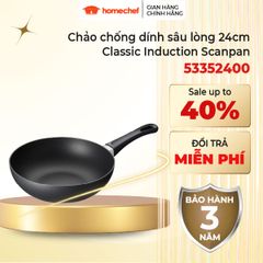 Chảo Chống Dính Scanpan Classic 24cm - Sâu Lòng, Dùng Bếp Từ, Bảo Hành 3 Năm, An Toàn Cho Sức Khỏe, Thiết Kế Đan Mạch