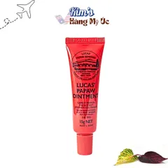 Kem Đu Đủ Lucas Papaw Ointment 15g - Bảo Vệ, Dưỡng Ẩm Môi, Chống Nẻ, Giảm Đau Bỏng An Toàn Cho Trẻ Nhỏ - Hàng Úc Chính Hãng