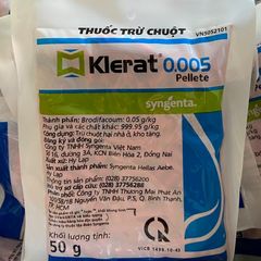 Thuốc Diệt Chuột Klerat 0.005g Viên Nén 50G - An Toàn, Hiệu Quả, Dễ Dùng, Giải Pháp Chống Chuột Tại Nhà và Kho Tàng