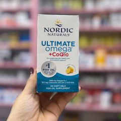 Viên uống Nordic Naturals Ultimate Omega + CoQ10 60 viên - Hỗ trợ sức khỏe tim mạch và năng lượng cơ thể, Omega 3 EPA DHA.