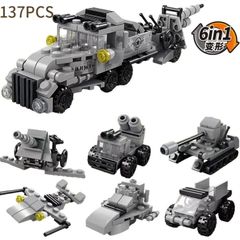 Bộ Đồ Chơi Lắp Ráp 6 Mẫu Xe & Tàu 3D Sáng Tạo Cho Trẻ Em - Xếp Hình Phương Tiện Vận Tải Dành Cho Bé 6 Tuổi Trở Lên