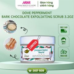 Tẩy Da Chết Dove Peppermint Bark Hương Socola Bạc Hà 298g - Dưỡng Ẩm, Làm Mềm Da, Chăm Sóc Da Dịu Nhẹ, Edition Giới Hạn