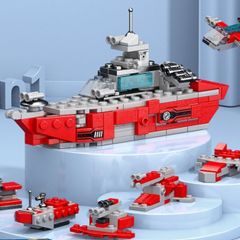 Bộ Đồ Chơi Lắp Ráp 6 Mẫu Xe & Tàu 3D Sáng Tạo Cho Trẻ Em - Xếp Hình Phương Tiện Vận Tải Dành Cho Bé 6 Tuổi Trở Lên