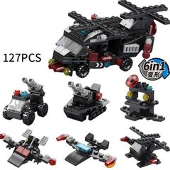 Bộ Đồ Chơi Lắp Ráp 6 Mẫu Xe & Tàu 3D Sáng Tạo Cho Trẻ Em - Xếp Hình Phương Tiện Vận Tải Dành Cho Bé 6 Tuổi Trở Lên
