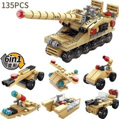 Bộ Đồ Chơi Lắp Ráp 6 Mẫu Xe & Tàu 3D Sáng Tạo Cho Trẻ Em - Xếp Hình Phương Tiện Vận Tải Dành Cho Bé 6 Tuổi Trở Lên