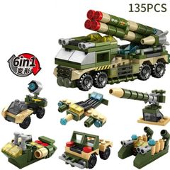Bộ Đồ Chơi Lắp Ráp 6 Mẫu Xe & Tàu 3D Sáng Tạo Cho Trẻ Em - Xếp Hình Phương Tiện Vận Tải Dành Cho Bé 6 Tuổi Trở Lên