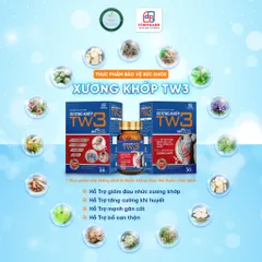 XƯƠNG KHỚP TW3 - Hỗ Trợ Giảm Đau Nhức, Tăng Cường Khí Huyết, Bổ Can Thận, Hộp 30 Viên Chính Hãng