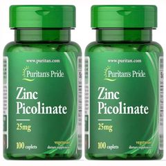Viên uống bổ sung kẽm Puritan's Pride Zinc Picolinate 25mg - Tăng cường sức đề kháng, 100 viên, hỗ trợ sức khỏe tổng thể