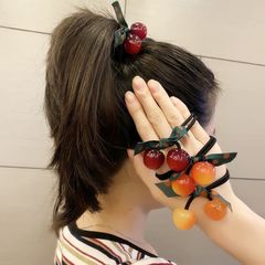 Dây Cột Tóc Scrunchie Trái Cherry - Phụ Kiện Thời Trang Dành Cho Phụ Nữ, Cô Gái - Thích Hợp Để Đi Tiệc, Hẹn Hò, Sinh Nhật