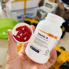 Lẻ một viên Vitamin A Liều Cao 200.000 IU Màu Đỏ - Hỗ Trợ Mắt Sáng Khỏ