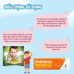 Vitamin D3 Uvedose 100000 UI cho bé từ 18 tháng - Liều cao hỗ trợ xương khớp & sức khỏe gia đình (ống 2ml)