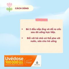 Vitamin D3 Uvedose 100000 UI cho bé từ 18 tháng - Liều cao hỗ trợ xương khớp & sức khỏe gia đình (ống 2ml)