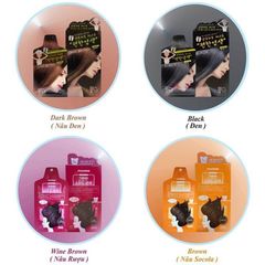 Hộp Gội Nhuộm Tóc Phủ Bạc Pyeonan Hàn Quốc - Combo 5 Gói, Thành Phần Tự Nhiên, Bảo Vệ Tóc Khỏe Mạnh, Nhuộm Nhanh, Dễ Dùng