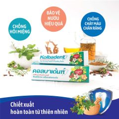 Kem Đánh Răng Thảo Dược Kolbadent - Chiết Xuất Từ Thiên Nhiên, Bảo Vệ Nướu 24h, An Toàn Không Chất Bảo Quản, Xuất Xứ Thái Lan