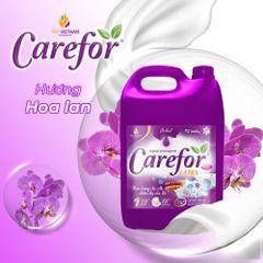 Nước giặt Carefor Hương hoa lan 5 lít - Giặt sạch, Diệt khuẩn 99,99%, Đậm đặc, Lưu hương lâu, An toàn cho da nhạy cảm