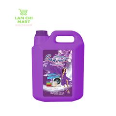 Nước Giặt Xả Vải Sanzoft Hương Hoa Violet Đậm Đặc 5L - Giữ Hương Thơm Lâu, Chăm Sóc Sợi Vải Tối Ưu