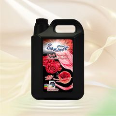 Nước Giặt Xả Vải Sanzoft Hương Hoa Violet Đậm Đặc 5L - Giữ Hương Thơm Lâu, Chăm Sóc Sợi Vải Tối Ưu
