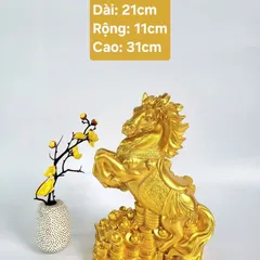 Ngựa Chiêu Tài Mạ Vàng – Thu Hút Tài Lộc, Kích Công Danh