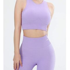 Set quần áo tập Gym Yoga Naqi - Chất dệt gân thoáng mát kèm 1 cặp mút ngực cho nữ - Thời trang thể thao năng động