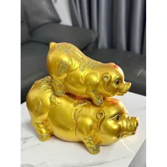 Tượng Heo Vàng Tài Lộc Phong Thủy - Biểu Tượng May Mắn & Sung Túc cho Kinh Doanh và Trang Trí Nhà Cửa