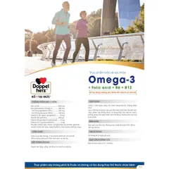 Viên dầu cá Doppelherz Omega 3 hỗ trợ sức khỏe mắt, tim mạch, não bộ - Thực phẩm chức năng, 30 viên