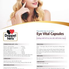 Viên Uống Hỗ Trợ Chống Mỏi Mắt Doppelherz Eye Vital - Tăng Cường Thị Lực, Bổ Sung Vitamin A, C, E, Hộp 30 Viên