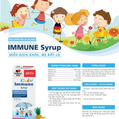 Siro tăng đề kháng trẻ em Doppelherz Kinder Immune Syrup 150ml - Hỗ trợ phòng ngừa ốm vặt, tăng cường sức đề kháng cho bé.