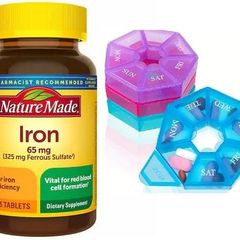 Viên uống bổ máu bổ sung sắt Nature Made 65mg - Hỗ trợ sức khỏe, giảm mệt mỏi, thích hợp cho phụ nữ mang thai và người thiếu sắt.