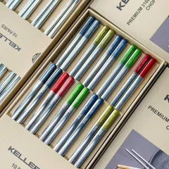 Bộ 10 Đôi Đũa Inox Cao Cấp Keller@ - Sang Trọng, Chống Gỉ, Dễ Dàng Vệ Sinh, Phụ Kiện Nhà Hàng Cho Bữa Ăn Gia Đình