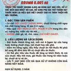 Thuốc diệt chuột sinh học Broma 0.005AB 50g - An toàn, hiệu quả cao chống chuột trong gia đình và công nghiệp
